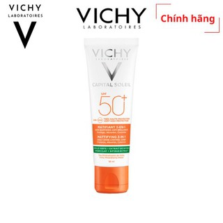 Kem Chống Nắng Vichy Kiềm Dầu Capital Soleil Mattifying 3in1 SPF50+ 50ml