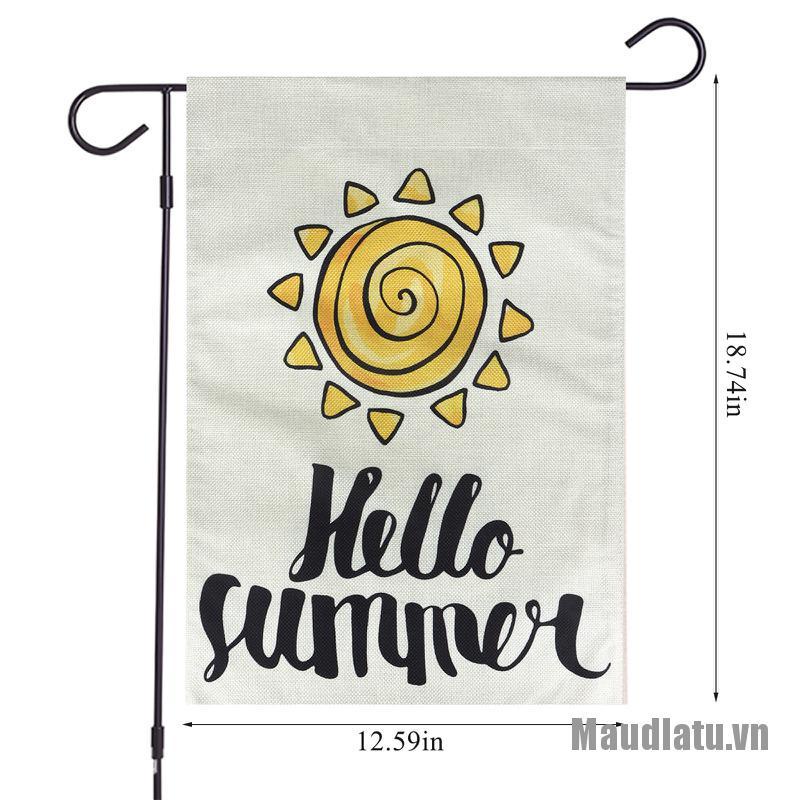 OneMetert☀BEAUTY Summer Garden Flag Hello Sunshine 12×18 Inch Double Sided Vertical