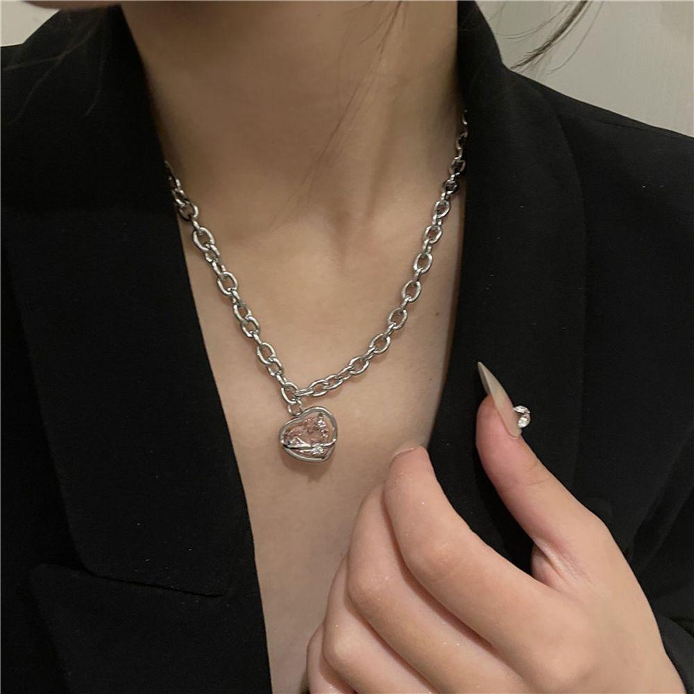 Linh Kiện Điện Tử WMES15H Love Chất Lượng|Vòng cổ Thép Không Gỉ Y2K Phong Cách Hip Hop Hàn Quốc Độc Đáo