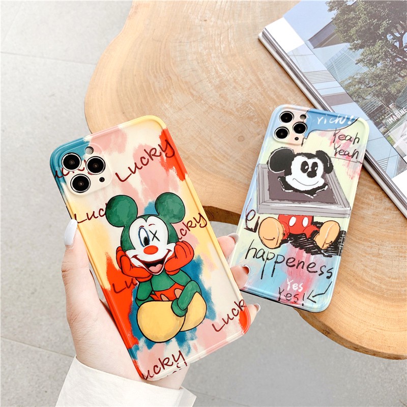 Ốp lưng iphone Mickey Color IMD dày dặn viền nổi 5/5s/6/6plus/6s/6splus/7/7plus/8/8plus/x/xs/11/12/pro/max/plus/promax | BigBuy360 - bigbuy360.vn
