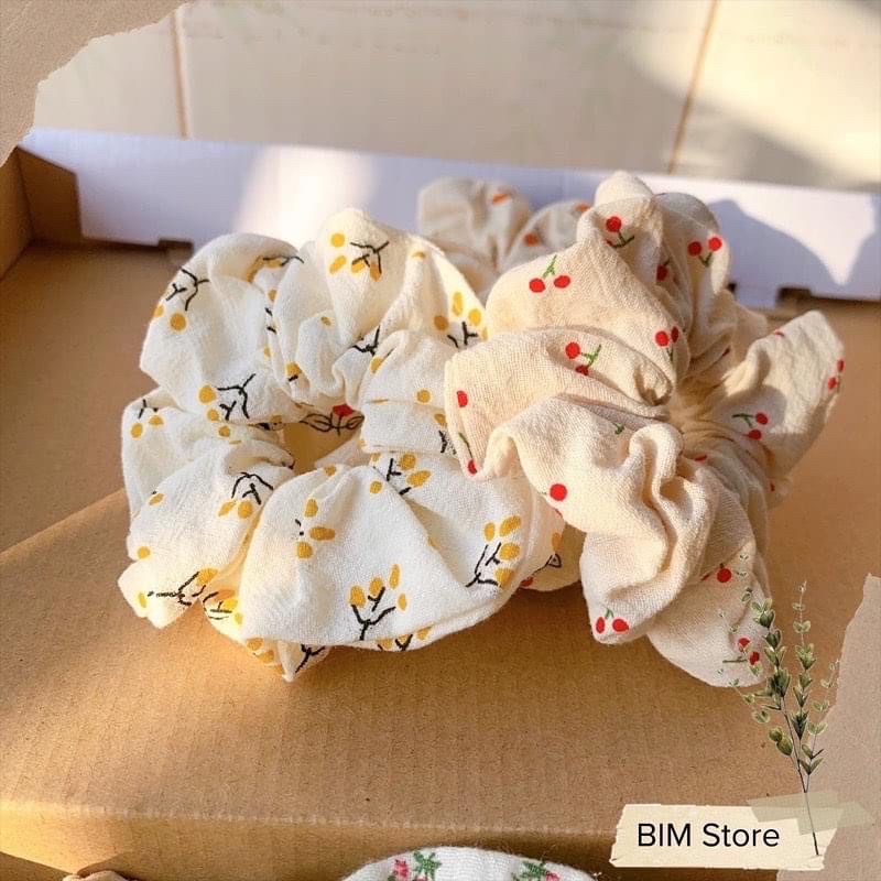 vải thô đũi cara mềm mát may váy áo và đồ handmade cành quả