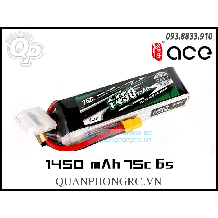 Pin Ace 1450mAh 6S 75C 22.2V LiPo