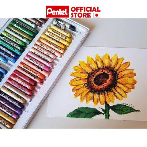 Sáp Dầu Pentel Oil Pastel PHN-12/16/25/36/50  | Bám Mọi Loại Giấy Vẽ | Lên Màu Chuẩn | An Toàn Sức Khỏe