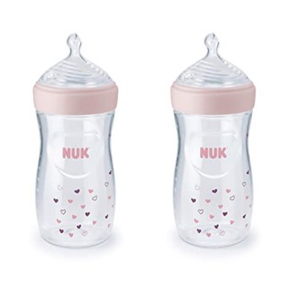 Bình sữa Nuk Simply Natural hoạ tiết (Mẫu mới nhất, núm ti mềm hơn) 150ml - 270ml