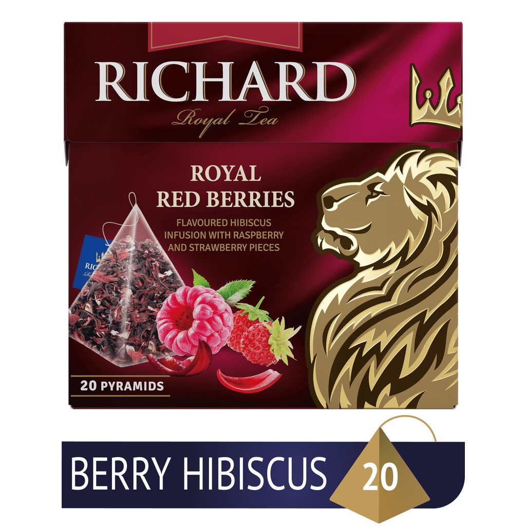 Trà Thảo Mộc Trái Cây Túi Lọc Thượng Hạng Hiệu Richard Hương Mâm Xôi Và Dâu Tây – Tea Richard Royal Red Berries