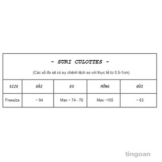 [Mã BMLT35 giảm đến 35K đơn 99K] Quần cạp chun cullotes SURIES CULOTTES/BL