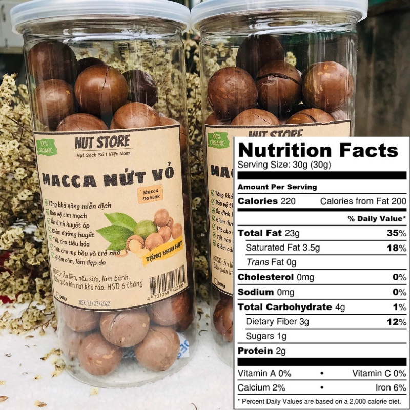 Hạt Macca Daklak sấy nứt vỏ Nut Store 500g - kèm khui hạt