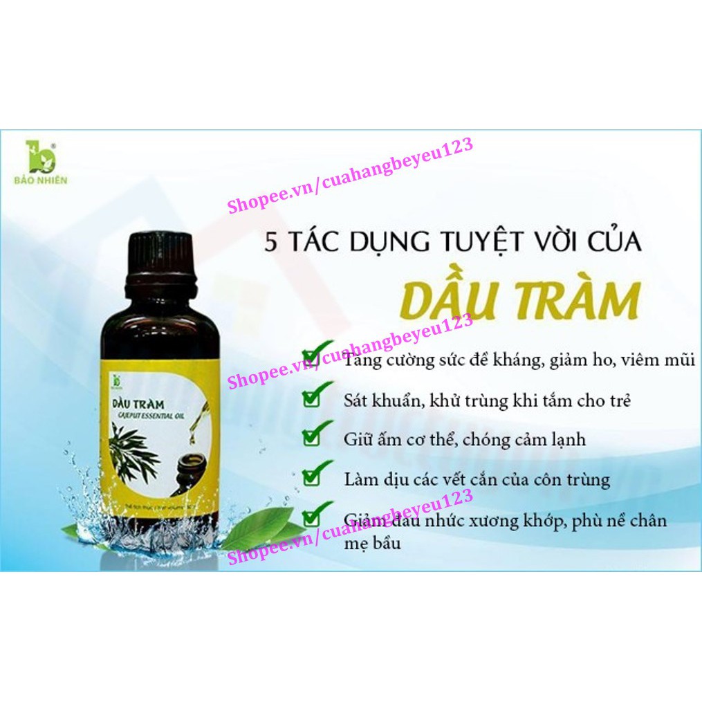 Dầu tràm Bảo Nhiên 50ml - giữ ấm cơ thể bé , chống cảm lạnh , sát khuẩn (Việt Nam)