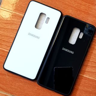 Ốp lưng Samsung S9 Plus Viền dẻo giả 8 ốp kính cường lực cao cấp