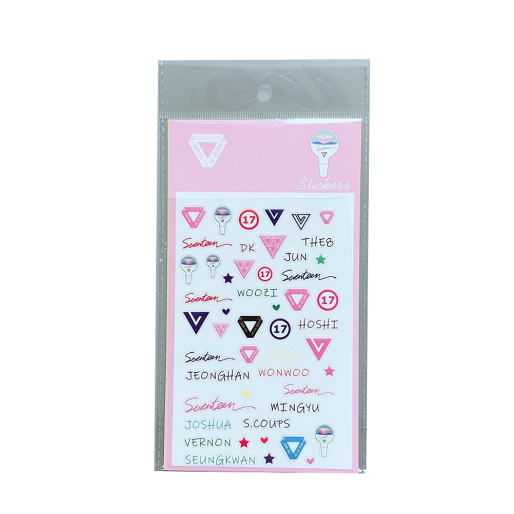 Miếng dán trang trí nhật ký/album ảnh hình nhóm nhạc Kpop BTS/Black pink/Twice bằng PVC DIY