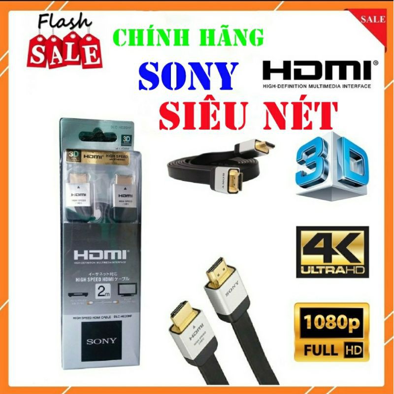 [Mã ELHACE giảm 4% đơn 300K] [Chính Hãng] Dây cáp kết nối hdmi Sony 2m xịn tôt giá rẻ chất lượng cao