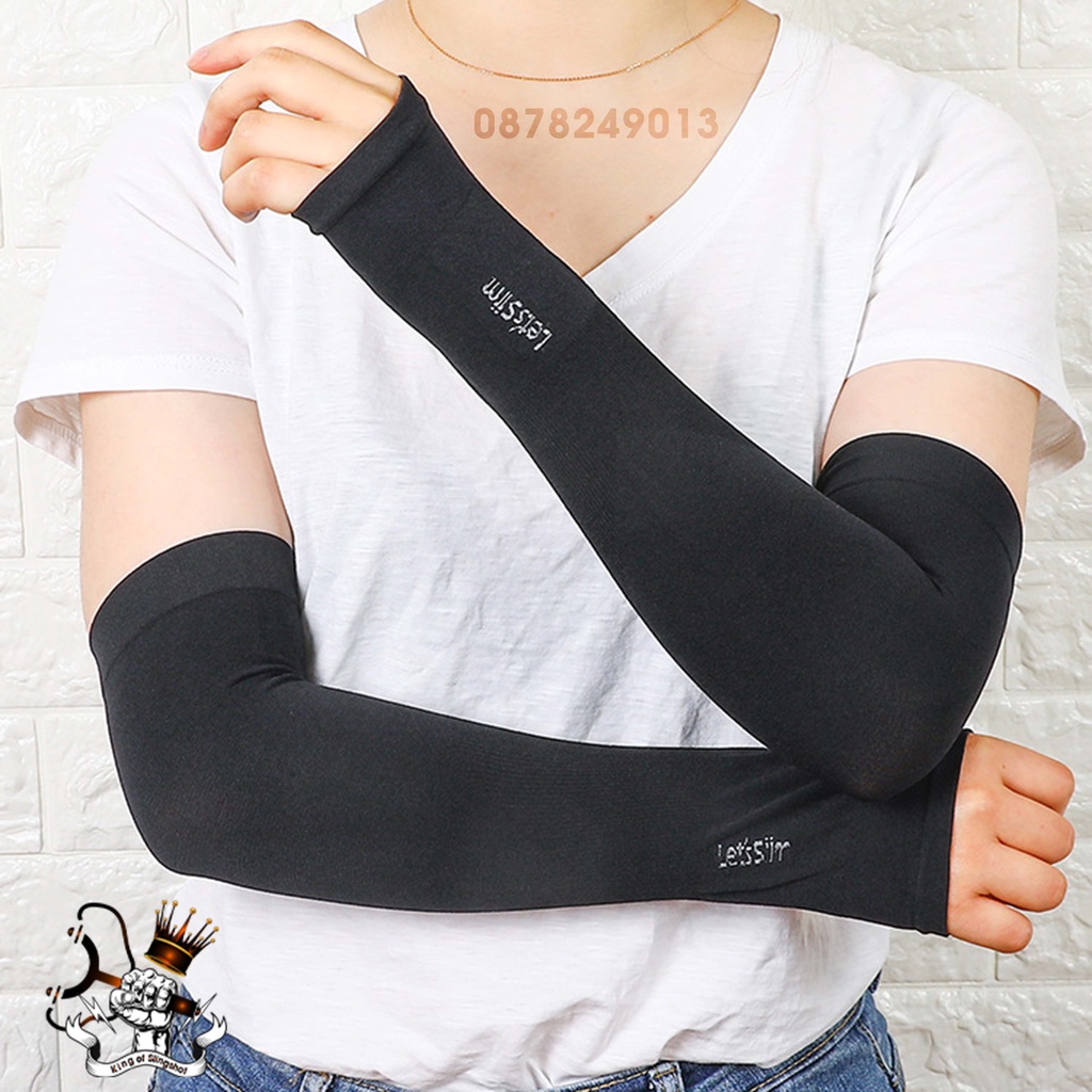 [Siêu Sale] Găng tay chống nắng xỏ ngón Let's Slim nam nữ đều dùng được, cản tia UV, đi chơi đi phượt cực kỳ tốt [GP3]