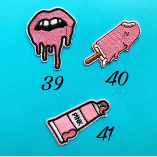 Sticker thêu/ sticker ủi/ patch hồng
