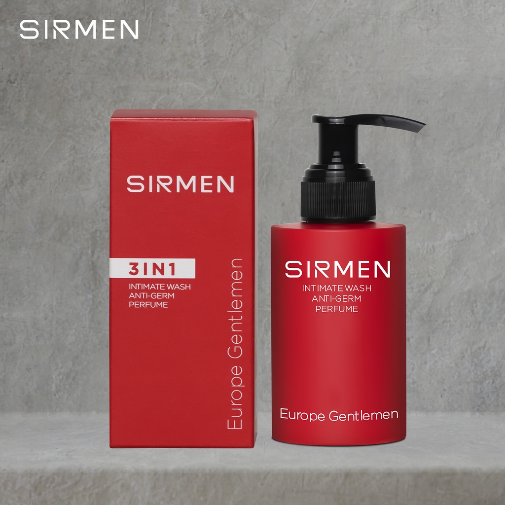 Sữa tắm 350g & Dung dịch vệ sinh nam 100g nguyên liệu châu Âu SIRMEN Europe Gentlemen chiết xuất tự nhiên