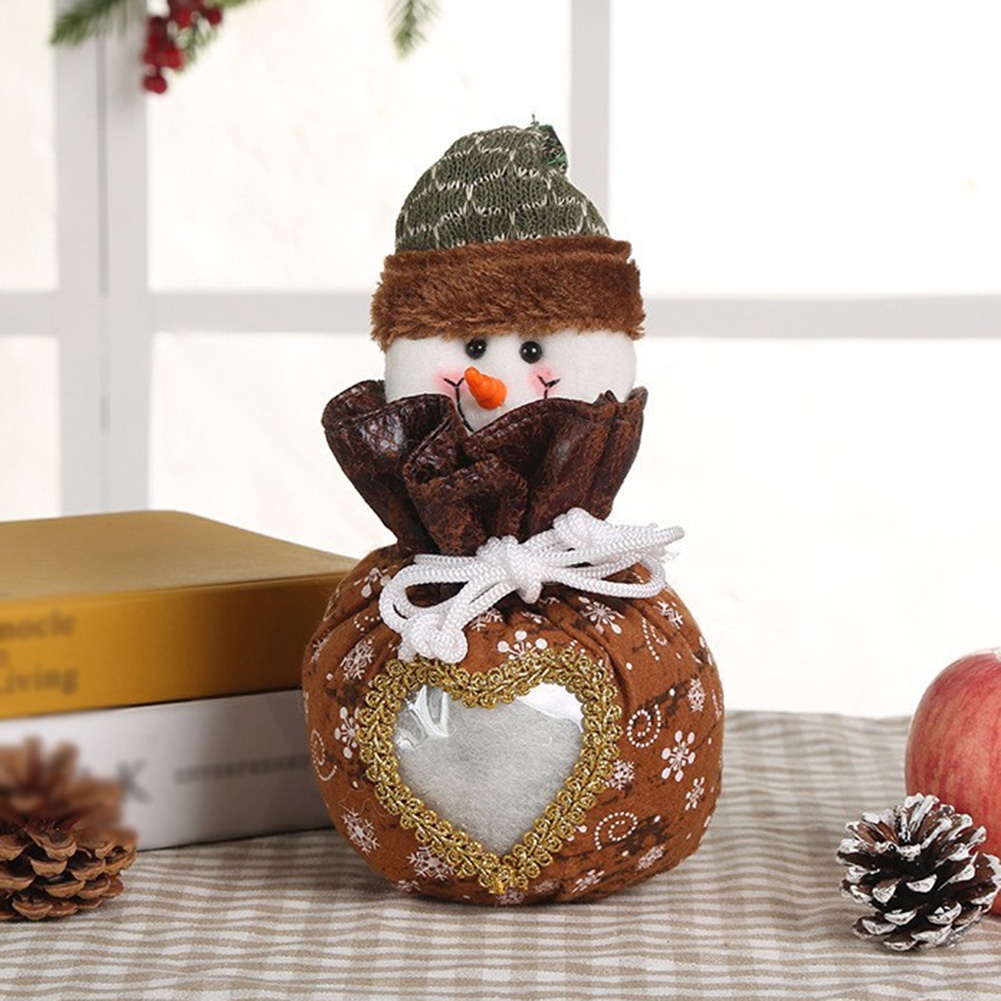 Túi Đựng Quả Táo Bằng Vải Lanh Trang Trí Giáng Sinh Cho Trẻ Em