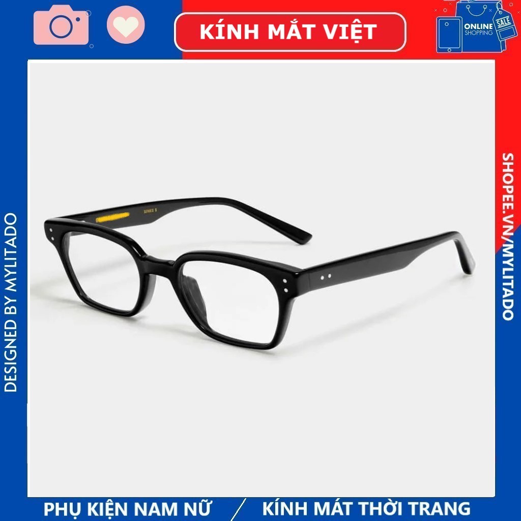 Gọng kính cận LEROY bản 2022 , thiết kế vuông gọng dày dặn chắc chắn nam nữ