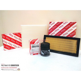 Combo lọc gió động cơ + Lọc gió điều hòa +Lọc dầu xe vios