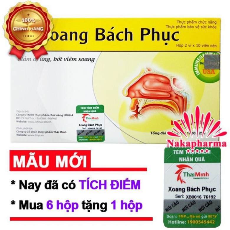 Freeship Freeship (CHÍNH HÃNG) XOANG BÁCH PHỤC_Mua 6 tặng 1