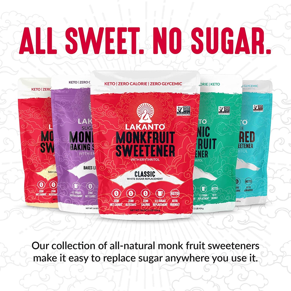 Đường La Hán Quả, Đường Lakanto monkfruit Sweetener, dành cho ăn kiêng, tiểu đường, giảm béo