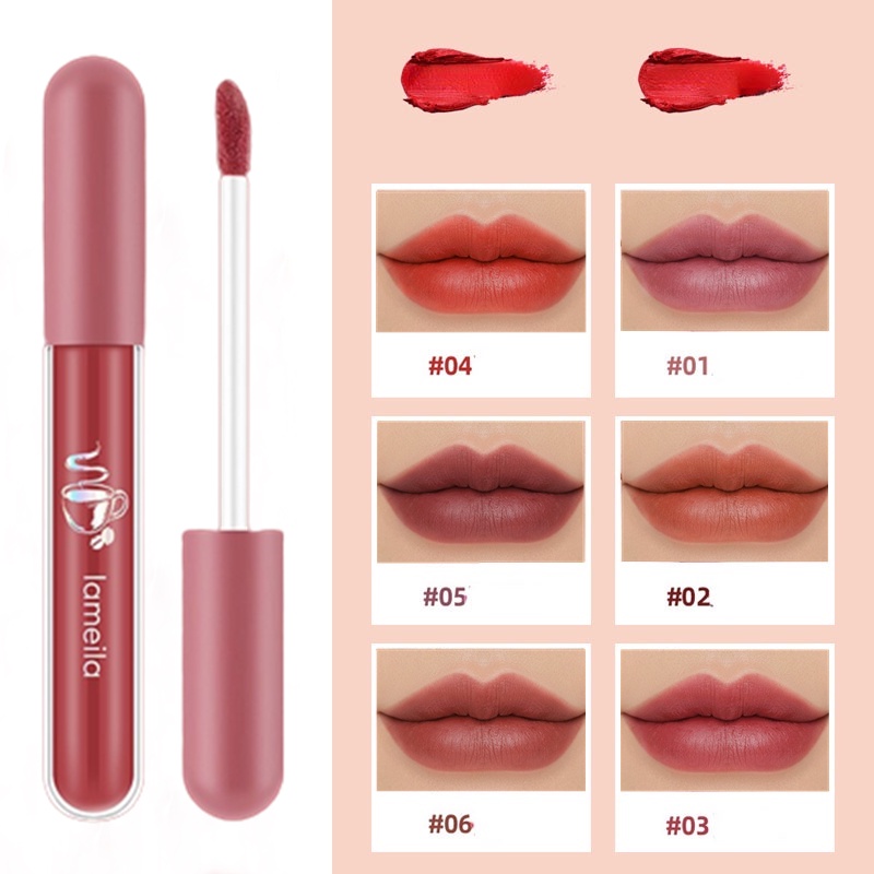 Son Môi Lameila Chống Thấm Nước Và Mồ Hôi Lâu Trôi Trang Điểm Tự Nhiên Không Dính Cốc 6 Màu Tùy Chọn