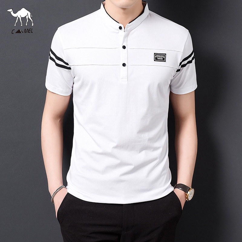 Áo polo Ngắn Tay Vải Cotton Thời Trang Công Sở Cho Nam 5 Màu