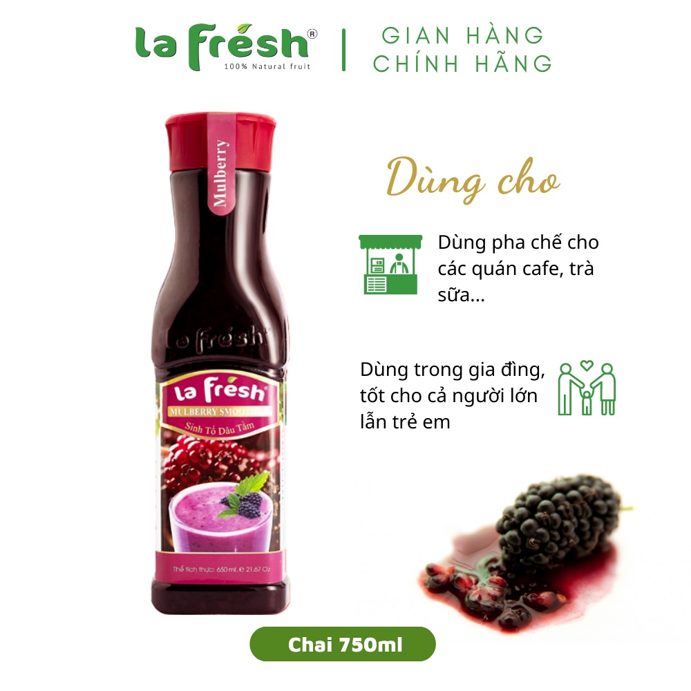 Sinh Tố Dâu Tằm Lafresh Đà Lạt Chai 750ml