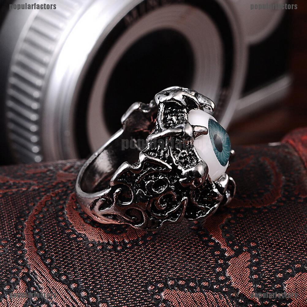 Nhẫn Nam Hình Mắt Quỷ Phong Cách Gothic Cá Tính