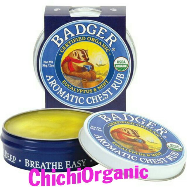 {Date 2023} Sáp Bôi Ấm Ngực Cho Bé Hữu Cơ Badger 21g, 56g
