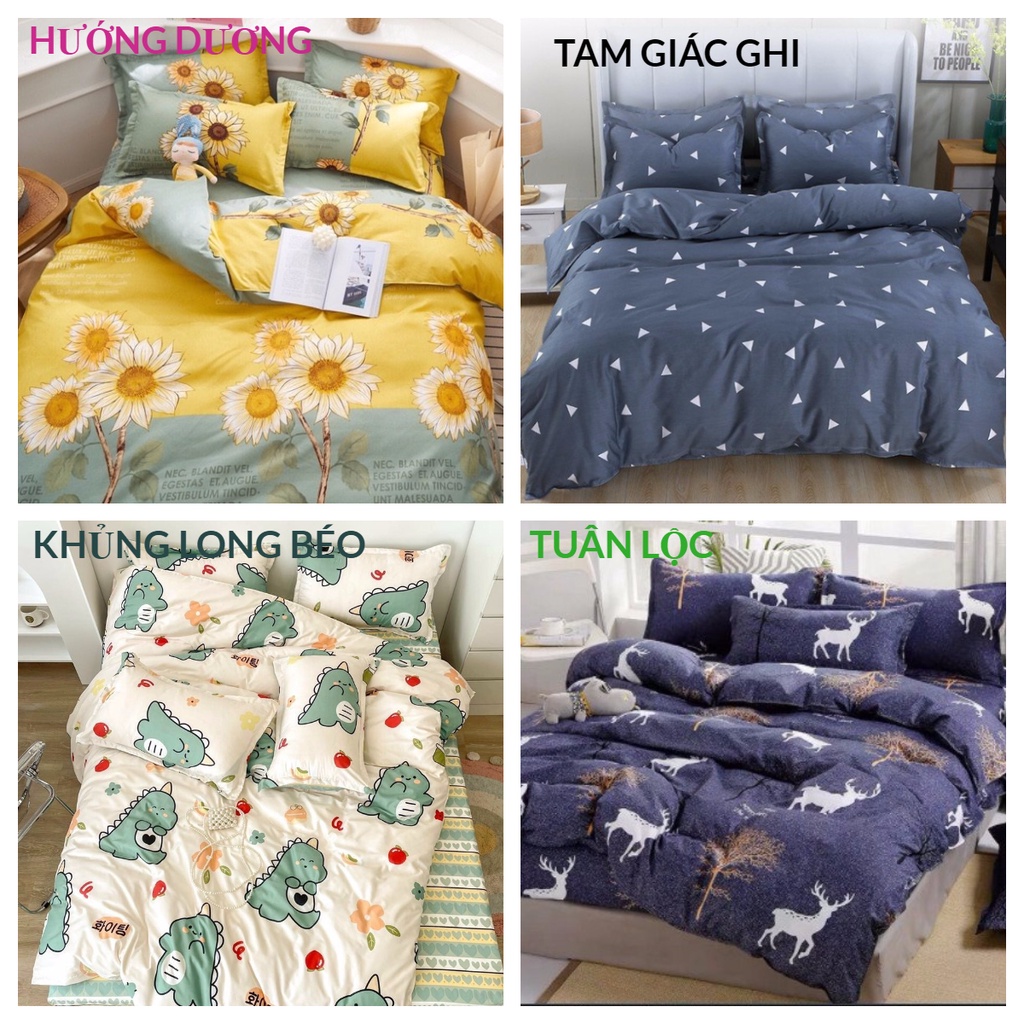 Ga Trải Giường Poly Cotton, Ga Nệm Mùa Hè Poly Cotton Kèm 2 Vỏ Gối Nằm Đủ Kích Thước Mẫu DÂU NHẬT