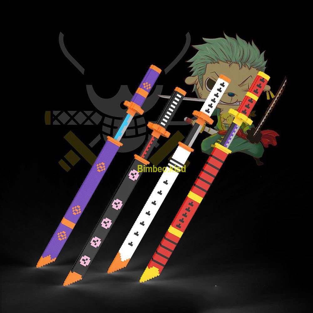 Xếp hình Kiếm Đồ Chơi One Piece Zoro Katana xinz  xếp hình Lắp Ráp One Piece Zoro Thông Minh Cho Bé
