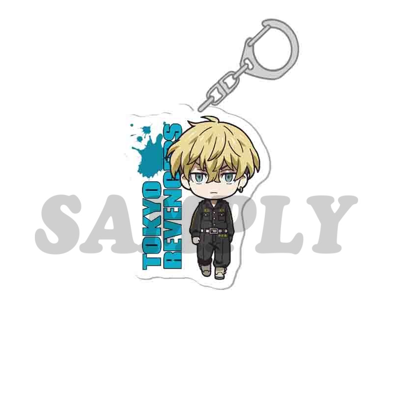 Móc khóa họa tiết hoạt hình Tokyo Revengers Manjiro Sano Draken Mikey Ken 2 mặt xinh xắn