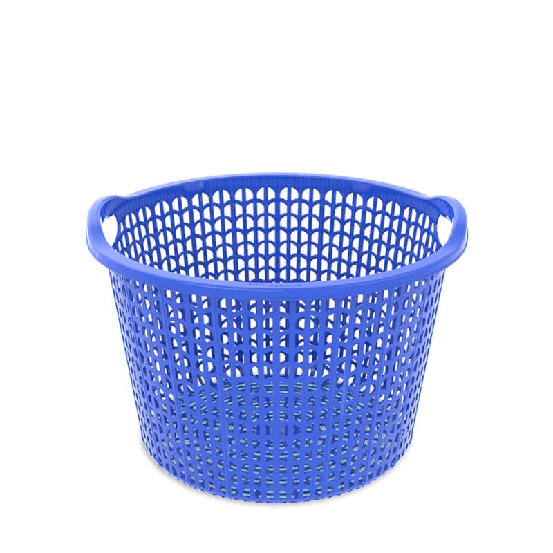 Sọt nhựa tròn lớn có quai, miệng bằng thích hợp đựng quần áo, đỏ chơi, vật dung gia đình