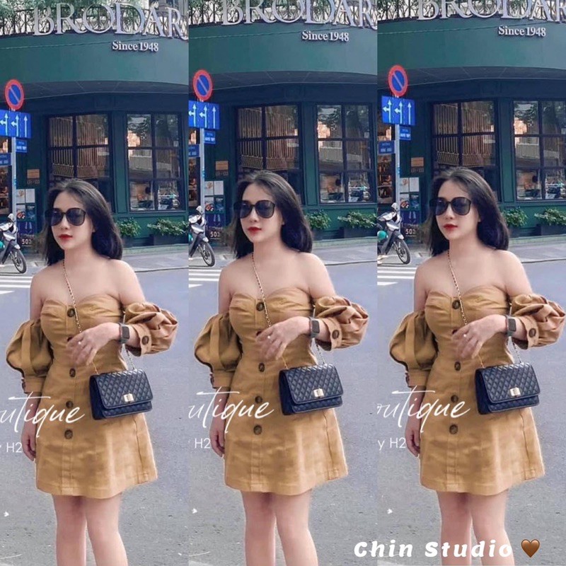 [Mã WASTMAY giảm 15% tối đa 30K đơn 150K] BÁN SỈ VÁY KAKI 2 DA TRỄ VAI CHO NỮ