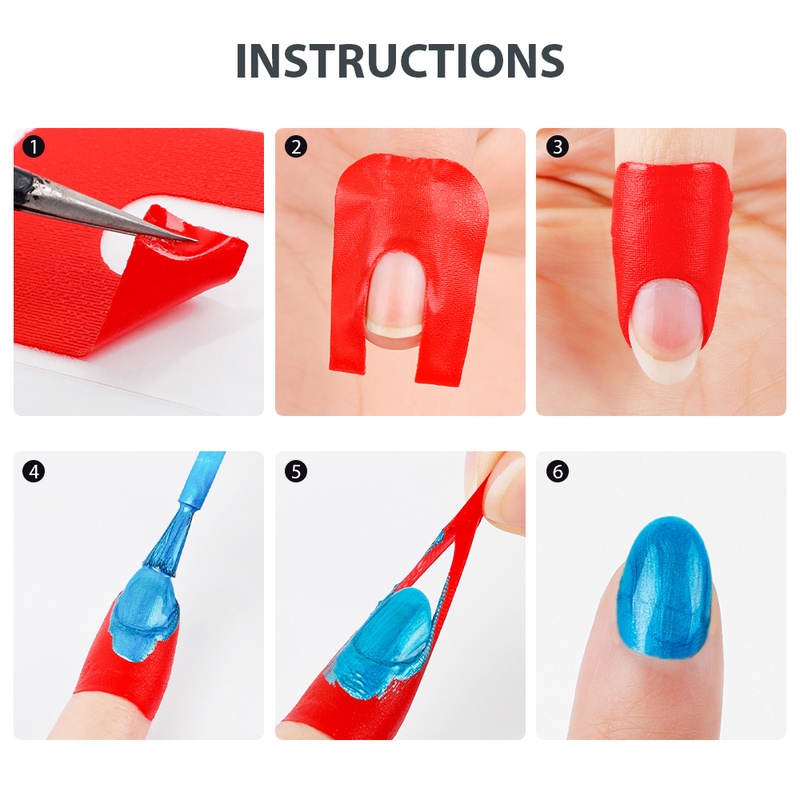 Bộ 10 Miếng Dán Chống Lem Sơn Móng Tay Sáng Tạo