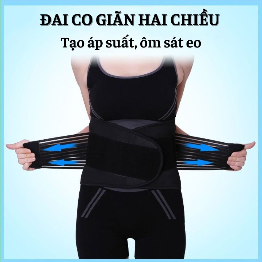 Đai lưng hỗ trợ cột sống, giảm đau lưng và thoái hóa, thích hợp cho tập gym và chơi thể thao