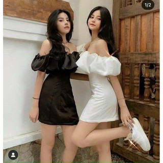 Váy trễ vai bèo thô