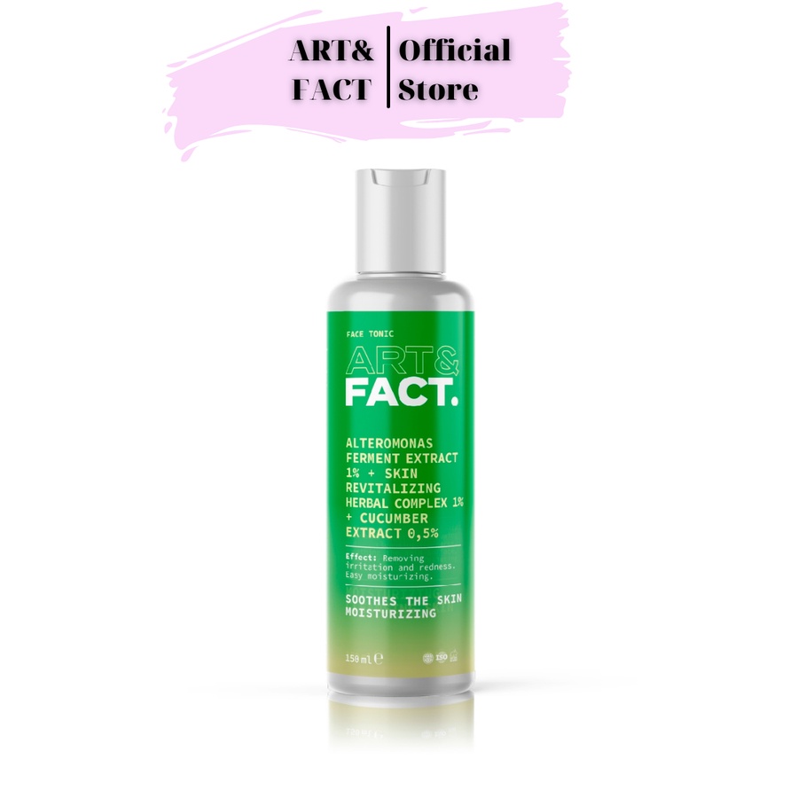 Nước hoa hồng Art&Fact ALTEROMONAS FERMENT EXTRACT 1% + SKIN REVITALIZING HERBAL COMPLEX+ CUCUMBER EXTRACT 0,5% 150ml