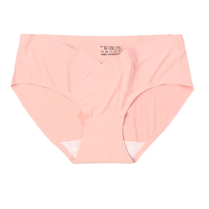 Quần lót bầu và sau sinh su tăm không viền trơn cạp chéo  không đường may