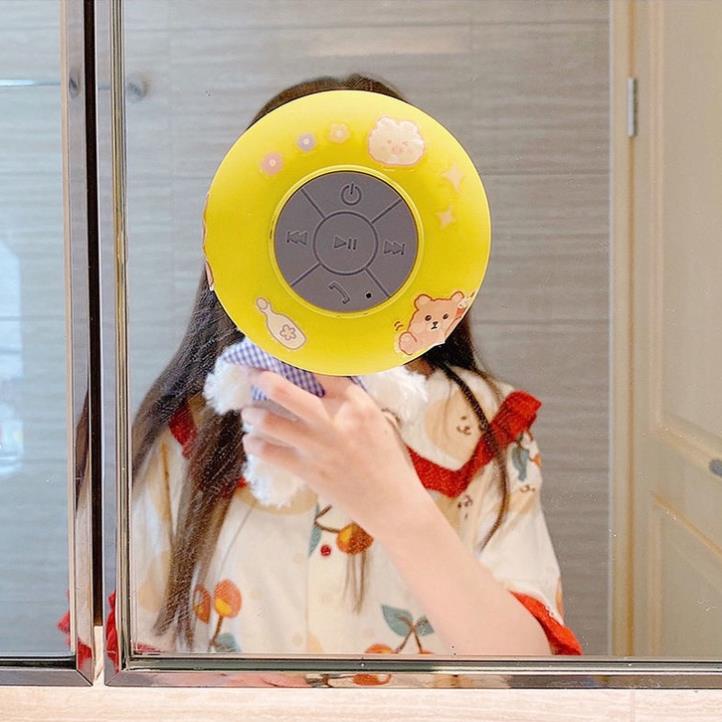 Loa Bluetooth Chống Nước Loa Mini Không Dây Gắn Tường, Nhà Tắm tặng kèm miếng dán Sticker Cute