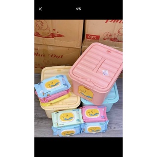 Khăn Giấy Ướt Vịt Phú Đạt Tặng Thùng 10 Bịch