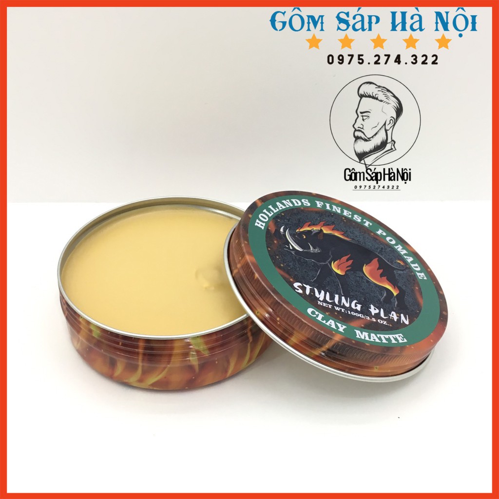 [ Tăng Lược ] Sáp Vuốt Tóc Nam Styling Plan Clay 100g ( Con Lợn)