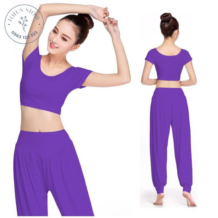 Bộ tập yoga alibaba múa bụng B01 áo croptop khoe bụng  - Diễm Phương Store