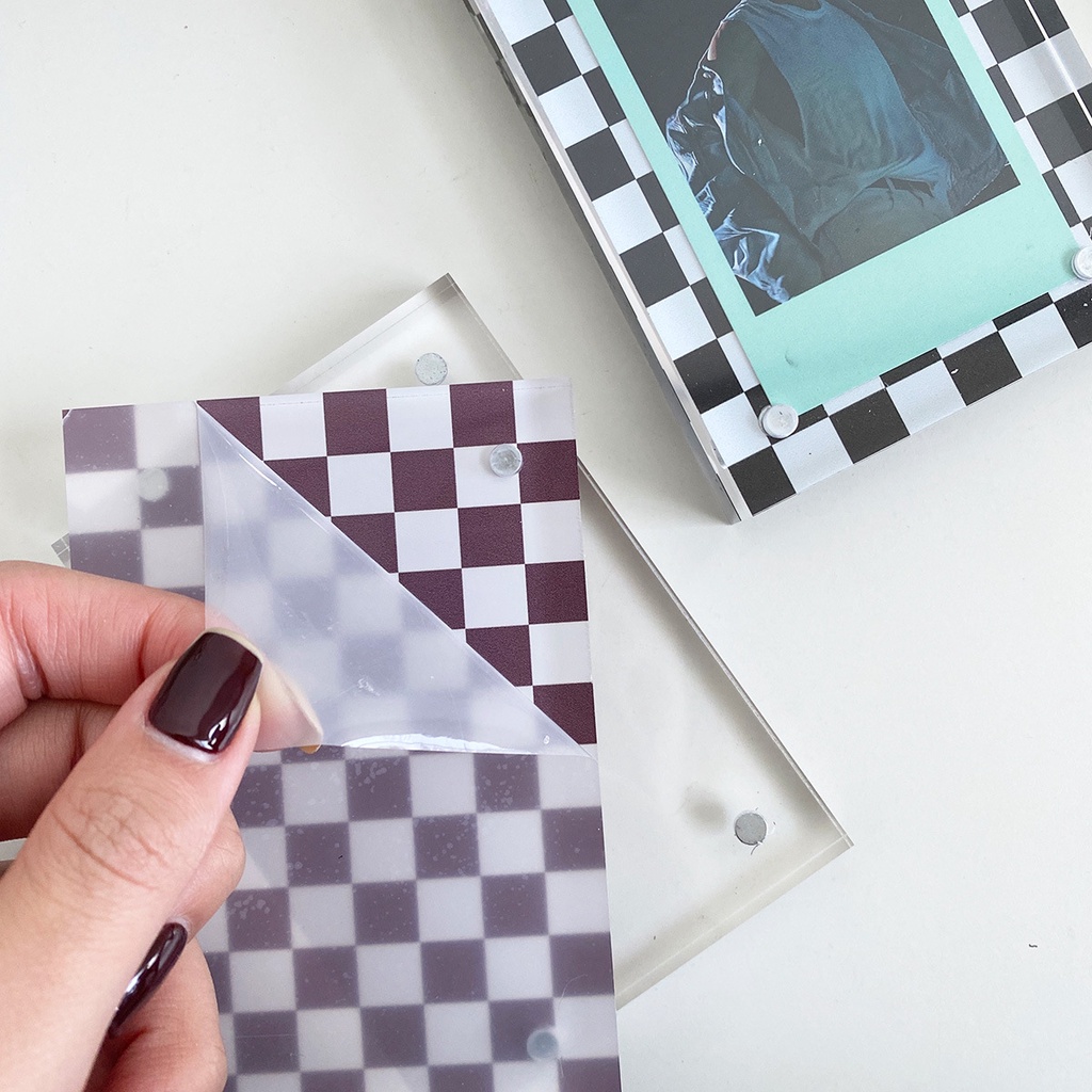 Khung Ảnh Nam Châm Họa Tiết Checkerboard