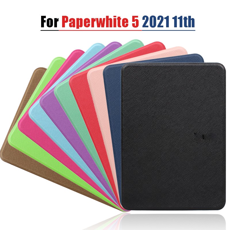 Bao da bảo vệ bằng da PU cho Amazon Kindle Paperwhite 5 Signature thế hệ thứ 11 6.8 Inch 2021