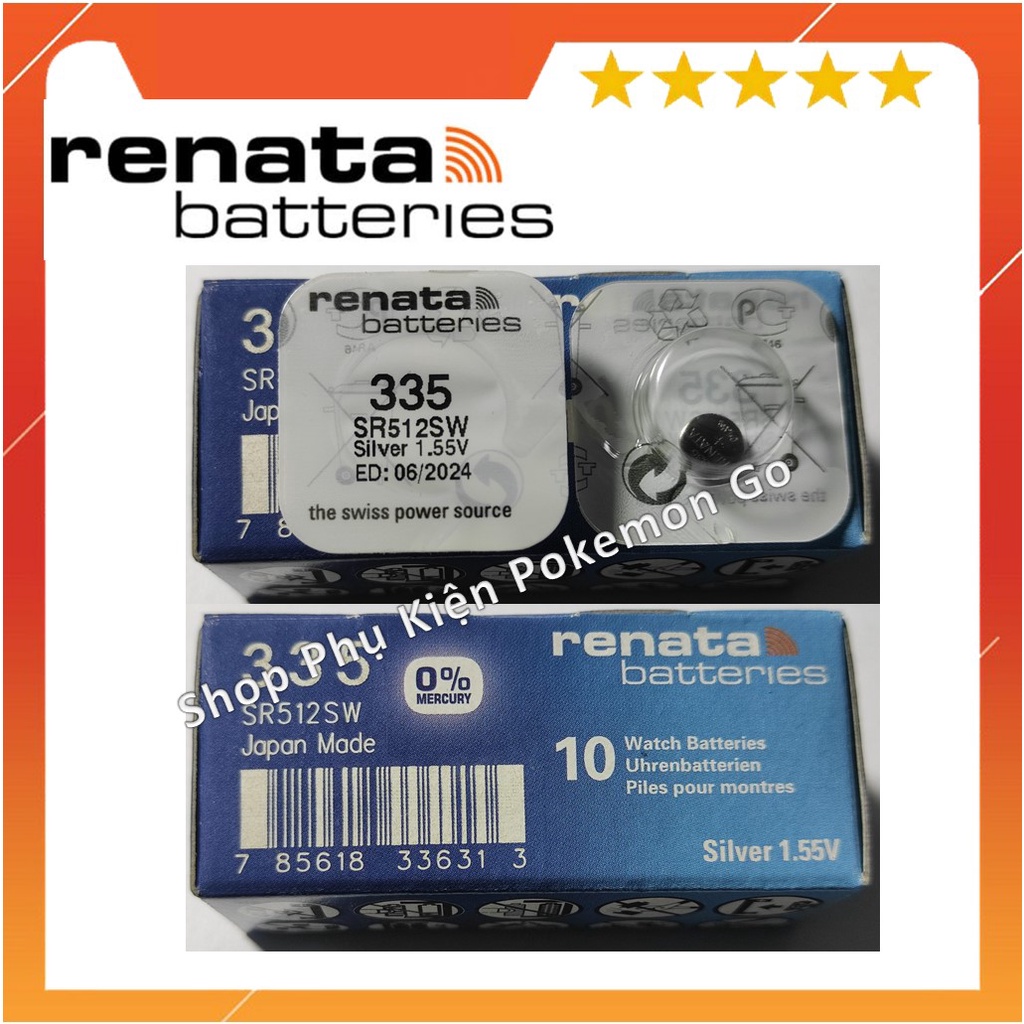 1 Viên Pin Đồng Hồ Renata Thụy Sĩ SR512SW / 335 Loại Tốt