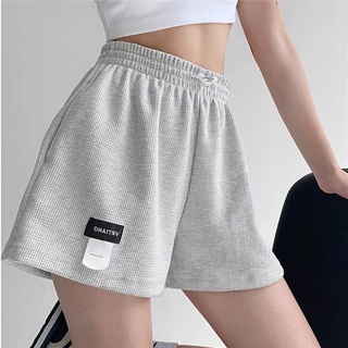 Quần Short Nữ Tổ Ong Logo Thêu - Quần Đùi Nữ Ống Rộng Trơn