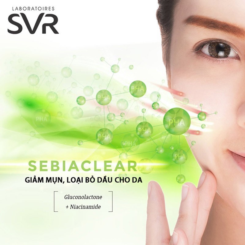 Gel rửa mặt SVR Sebiaclear Gel Moussant, không chứa xà phòng và loại bỏ tế bào chết