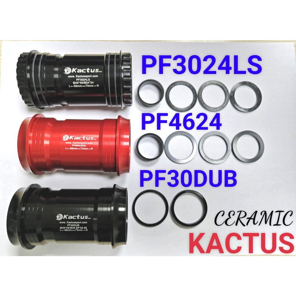 Trục Giữa Dòng Ép P4624,PF3024LS,PF30DUB,PF30,PF4630(BB386) Ceramic hiệu KACTUS Cho Xe Đạp