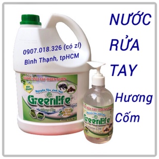 Nước rửa tay greenlife 500ml hương cốm, eco, sinh học thiên nhiên