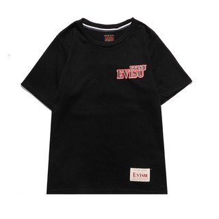 Áo Thun Ngắn Tay Chất Liệu Cotton In Hình Evisu Thời Trang Dành Cho Cả Nam Và Nữ